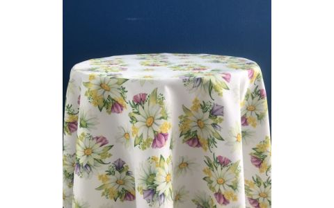 Obrus vzorovaný teflonový 21/21 na bielom podklade - 40 x 140 cm Obrus vzorovaný teflonový 21/21 na bielom podklade - 40 x 140 cm