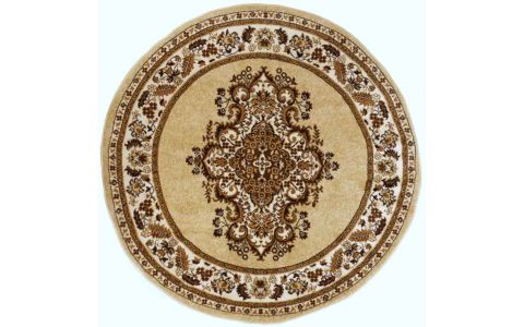 Koberec Medailon kruh 6985A béžovo-krémový - 1.90 x 1.90 m