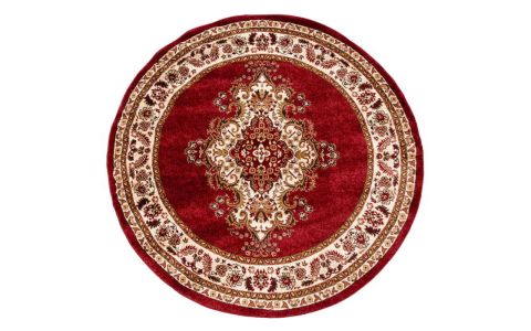Koberec Medailon kruh 6985A červeno-krémový - 1.90 x 1.90 m