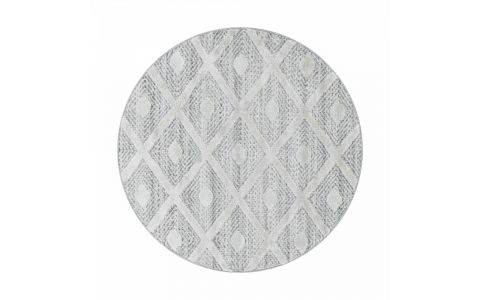 Kusový koberec Pisa kruh 4707 sivá - 0.80 x 0.80 m