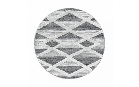 Kusový koberec Pisa kruh 4709 sivá - 0.80 x 0.80 m