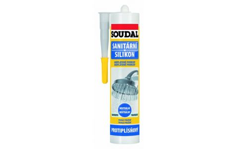 Soudal sanitárny silikón transparentný 280ml Soudal sanitárny silikón transparentný 280ml
