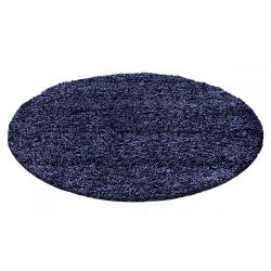 Koberec Life Shaggy tmavo-modrý 1500 kruh - 1.20 x 1.20 m