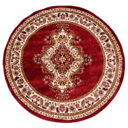 Koberec Medailon kruh 6985A červeno-krémový - 1.50 x 1.50 m