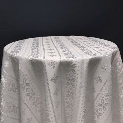 Obrus exclusiv teflonový 18/12 biely - Ovál 40 x 30 cm